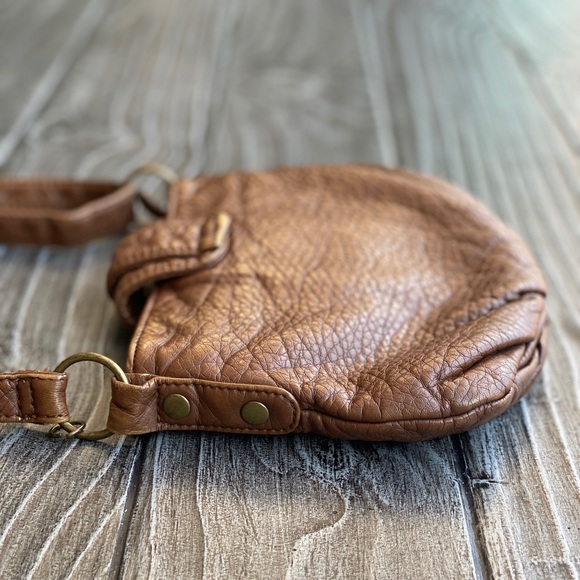 Butter Soft Cognac Bobo Crossbody Satchel Bag - Picture 7 of 10